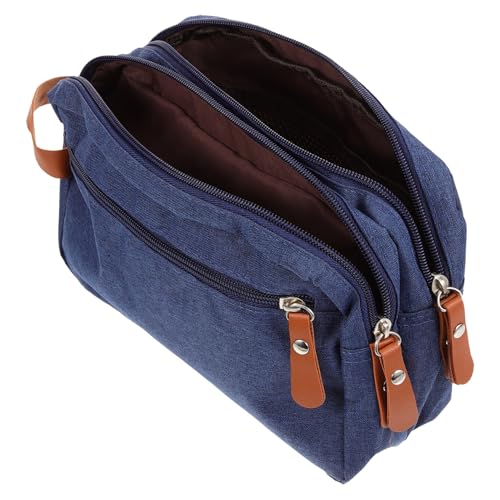 PLAFOPE Reise Kulturtasche Für Männer Große Kapazität Tragbare Aufbewahrungstasche Aus Nylon Für Toilettenartikel Und Pflegeprodukte Blau von PLAFOPE