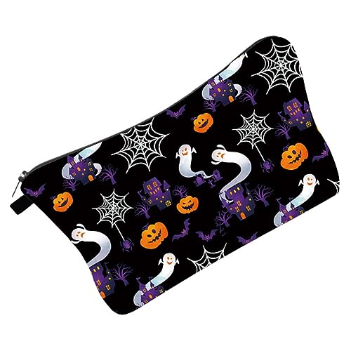 PLAFOPE Makeup Pouch Für Damen wasserdichte Tragbare Kosmetiktasche Mit Halloween- Für Aufbewahrung Von Make-up Und Toilettenartikeln von PLAFOPE