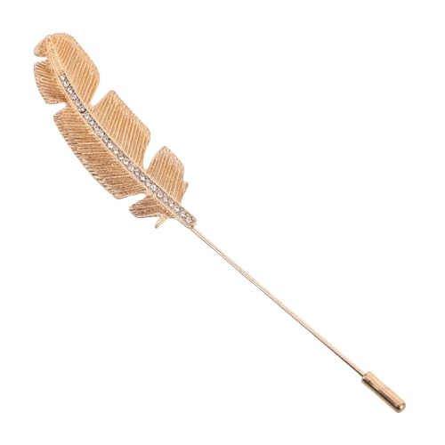 PLAFOPE Retro Brosche mit Blattmotiv Langer Sicherheitsnadel Modisches Accessoire für Damen und Herren Vielseitige Anstecknadel für Cardigans Mäntel Jacken und Blazer von PLAFOPE