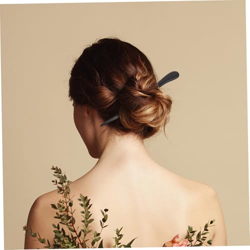PLAFOPE Retro Haarschmuck Damen Antike Handgefertigte Schwarze Sandelholz Haarnadel Klassischer Chinesischer Haarstab Für Hochzeit Party Cosplay von PLAFOPE
