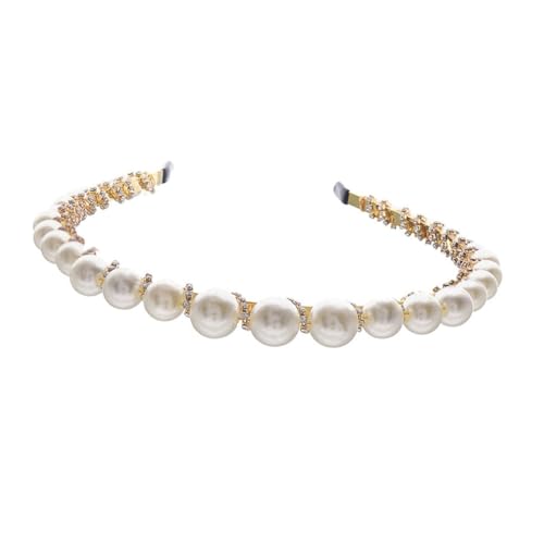 PLAFOPE Retro Perlen Haarreif Damen Elegant Leicht Komfortabel für Hochzeit Party Alltag Geeignet Modischer Haarschmuck mit Glatter Oberfläche Langlebig und Praktisch von PLAFOPE