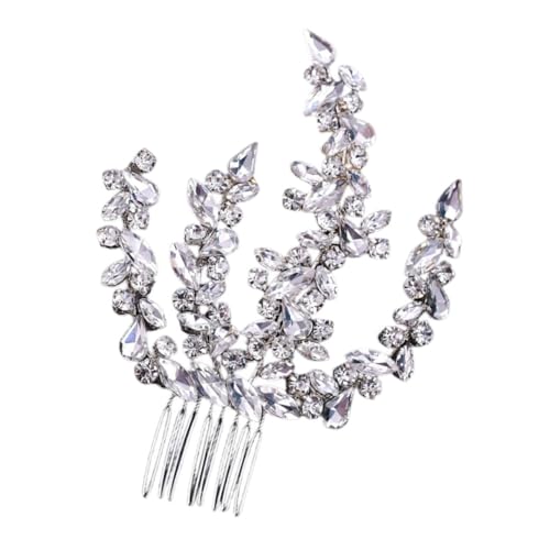 PLAFOPE Rhinestone Haarkamm mit Funkelnden Strasssteinen Flexibler Braut Haarschmuck Einfacher Einsatz Vielseitiges Styling für Frauen und Mädchen bei Hochzeit und Party von PLAFOPE