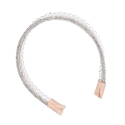PLAFOPE Rhinestone Und Perlen Haarschmuck Eleganter Kopfschmuck Für Hochzeiten Partys Und Besondere Anlässe Stilvolle Haaraccessoires Für Damen Festlicher Kopfschmuck Mit Glitzer Und von PLAFOPE