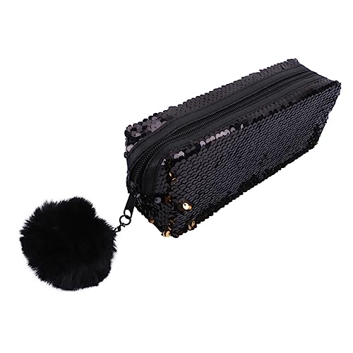 PLAFOPE Robustes Waschbares Federmäppchen Aus Polyester Mit Pailletten Schicke Tasche Im Meerjungfrauen-Stil Für Damenkosmetik von PLAFOPE