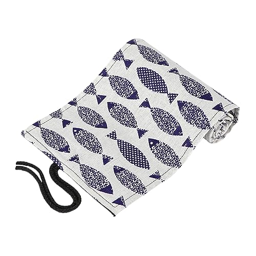 PLAFOPE Canvas-stifte-Rolle Mit Aufbewahrungs-Schlitzen Tragbare Stifterolle Zum Ordnen Von Buntstiften Praktische Stiftrolle Für Zeichnen Und Malen Stifte-Organizer Mit Kordel Zum Verschl von PLAFOPE