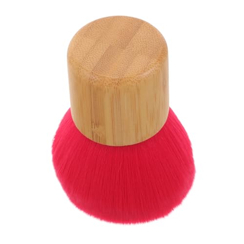 PLAFOPE Runder Makeup Pinsel mit Bambusgriff Weiche Synthetische Borsten Vielseitig für Lose Puder Setting Powder Langlebiger Kosmetikpinsel für Empfindliche Haut von PLAFOPE