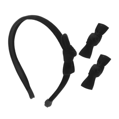 PLAFOPE Samtschleifen Stirnband Für Mädchen Mit Schleife Und Haarspange Weicher Samt-haarband Accessoires Für Alltag Party Fotoshootings Und Besondere Anlässe von PLAFOPE