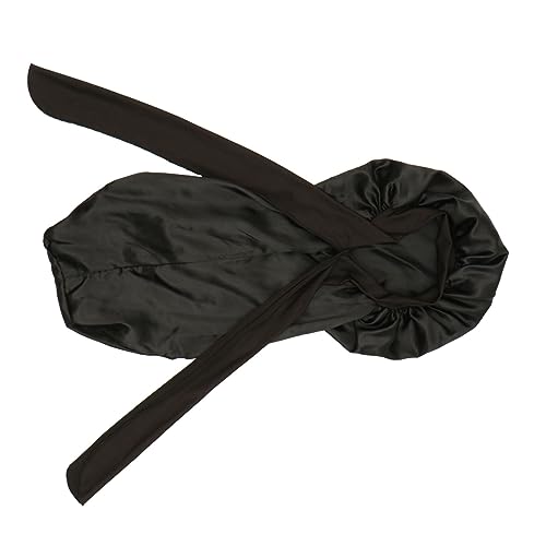 PLAFOPE Satin Haarmütze Mit Schleifen- Elastischer Schlafhaube Für Damen Breiter Atmungsaktiv Schützend Für Lockiges Haar Schlafen Und Haarschutz von PLAFOPE