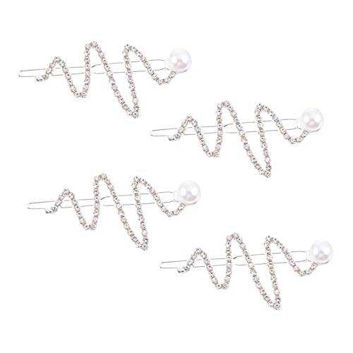 PLAFOPE Schickes Haarspangen-set Mit Kristallen 4-teilig Gewellte Haarnadeln Haarspangen Seitliche Strasssteine Stilvoll Für Glattes Oder Lockiges Haar Von Frauen von PLAFOPE