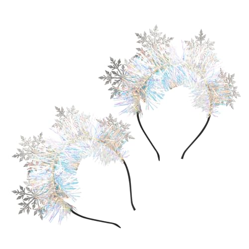 PLAFOPE Schickes Schneeflocken-stirnband-set Für Weihnachtsfeiern Kopfschmuck Haarband Für Feiertage von PLAFOPE