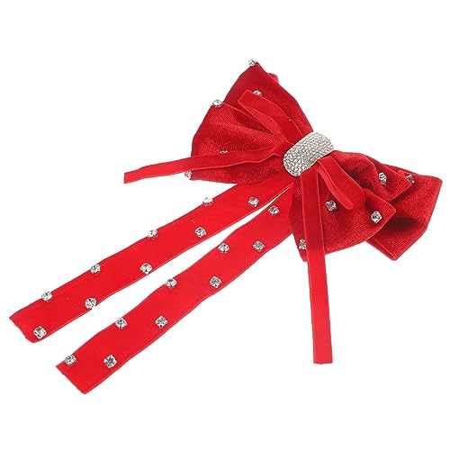 PLAFOPE Rhinestone Haarclip Mit Langem Schleifenband Für Mädchen Haarschmuck Für Hochzeiten Partys Und Besondere Anlässe Zeitloses Design Langlebig Und von PLAFOPE