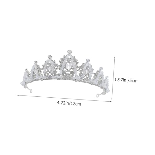 PLAFOPE Schmuckset Strass Geburtstag Krone Haarreif Ohrclips Halskette Teiliges Mädchen Accessoire für Party Bühne Festliche Anlässe von PLAFOPE