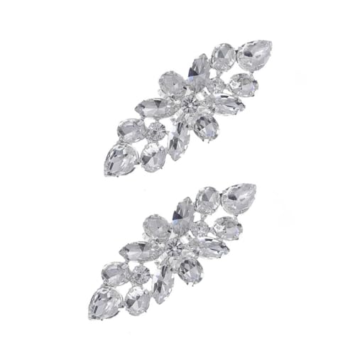 PLAFOPE Schuhverzierung Glitzer Schuhschnalle Silber DIY Dekor für Damen High Heels Schuhzubehör Modisch und Langlebig von PLAFOPE