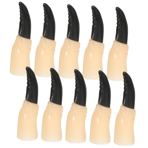 PLAFOPE Eerie Nails Schwarze Nägel Für Halloween-kostüm 10 Stück von PLAFOPE