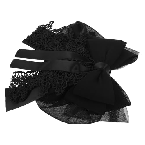 PLAFOPE Schwarzes Haarnetz mit Schleife Elastischer Haarknoten-schutz Professioneller Haarschmuck für Damen Ordentlicher Halt für Büro und Beruf Eleganter Französischer Clip mit Netz von PLAFOPE