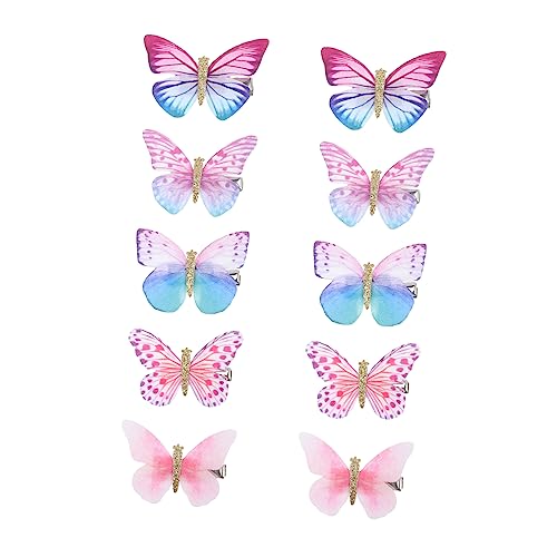 PLAFOPE 10stücke Haarspangenornamente Für Mädchen Party Cosplay Schmetterlingshaarnadeln Dekore Ultraleicht Angenehm Zu Tragen von PLAFOPE