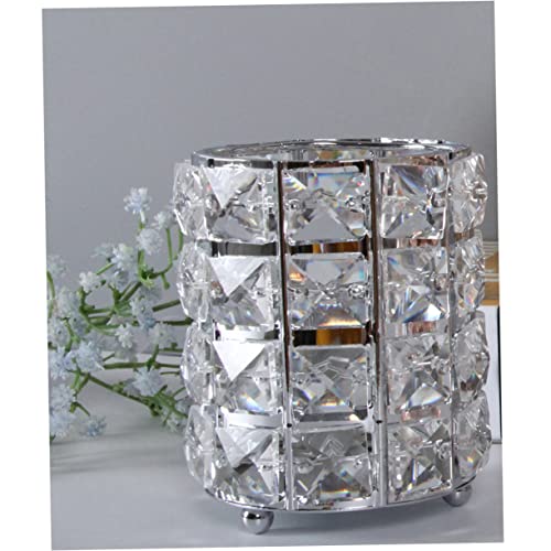 PLAFOPE Aufbewahrungskoffer Für Make-up-pinsel Kristall-organizer Stiftebehälter Bleistifthalter Pinseltopf Silber Für Zuhause von PLAFOPE