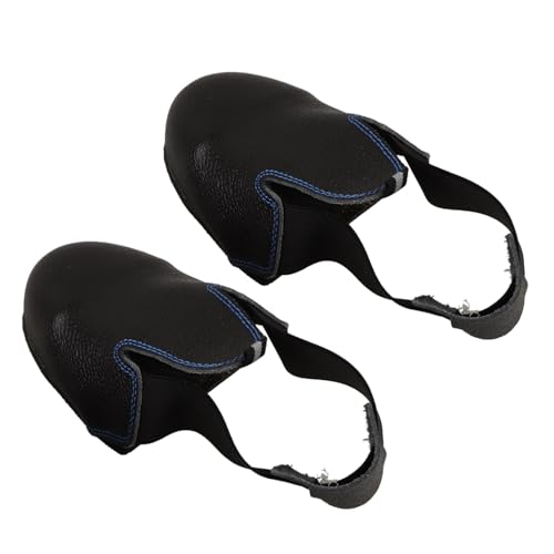 PLAFOPE Stahlkappenschutz Überziehschuhe aus Rindsleder wasserdichte Sicherheitsschuhüberzüge mit Stahlkappe Schutz vor Quetschen und Durchstichen Geeignet für Industrie und Baustelle von PLAFOPE