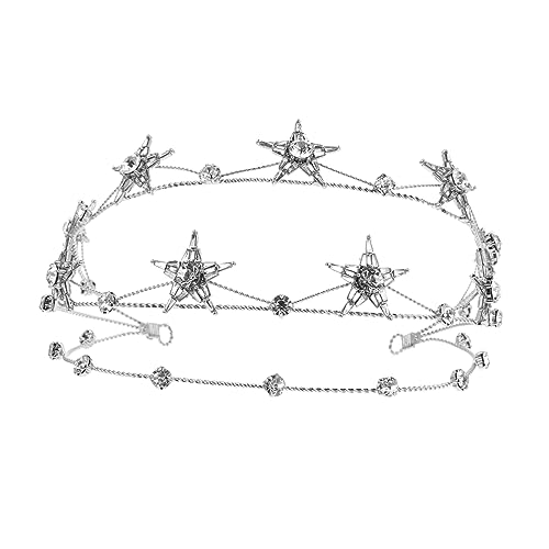 PLAFOPE Stars Bride Rhinestone Crown Für Frauen Elegante Haarschmuck-krone Für Hochzeiten Partys Und Besondere Anlässe Strahlendes Design Mit Funkelnden Kristallen Leicht Und Tragbar von PLAFOPE