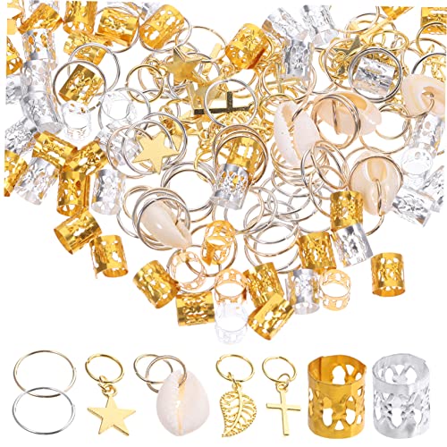 PLAFOPE 140stücke Haarzubehör Für Zöpfe Dreadlock Haarschmuck Anpassbar Für Hochzeiten Konzerte Und Partys von PLAFOPE