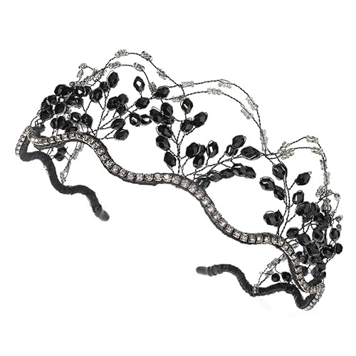 PLAFOPE Luxuriöses Silbernes Stirnband Mit Kristall-strass-kopfbedeckung Perlen-haarreif Hochzeitsschmuck-set Für Frauen von PLAFOPE