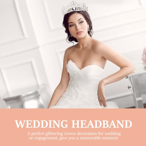 PLAFOPE Strass Kristallkrone für Damen Filigrane Haarschmuck Tiara mit Silberfarbenem Glanz Komfortabler Brautschmuck für Hochzeit Party und Festliche Anlässe Stilvolle Dekoration für von PLAFOPE