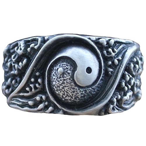 PLAFOPE Taoismus Ring Kupfer für Damen und Herren Modischer Trendiger Schmuck mit Design für zu Geburtstag Hochzeit Feiertagen und Ergänzung für Jede Schmuckkollektion von PLAFOPE