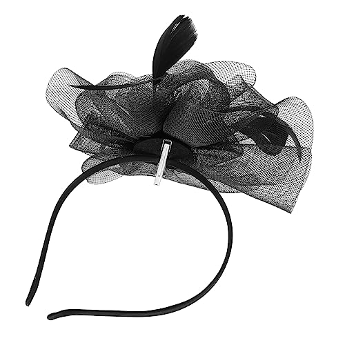 PLAFOPE Tea Party Kopfschmuck Frauen Bankett Kopfschmuck Braut Kopfbedeckung Mesh Schleier von PLAFOPE
