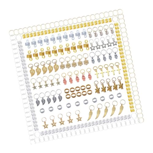 PLAFOPE Teiliges Dreadlocks Haar Schmuck Verschiedene Haarringe und DIY Haar Tubes Langlebige Haarklammern für Flechtfrisuren Vielseitiges Haarschmuck Zubehör für Frauen und Partys von PLAFOPE