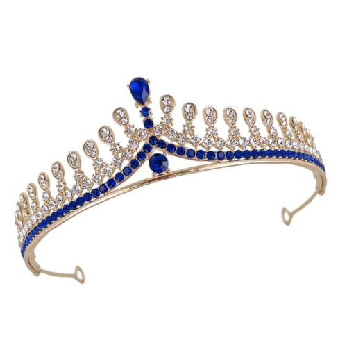 PLAFOPE Tiara Feenhafte Brautkrone Für Die Hochzeit Retro Prinzessin Haarschmuck Für Die Hochzeit Strass-krone Frauenkrone Strasskrone Für Damen Diademe Für Frauen Acryl von PLAFOPE