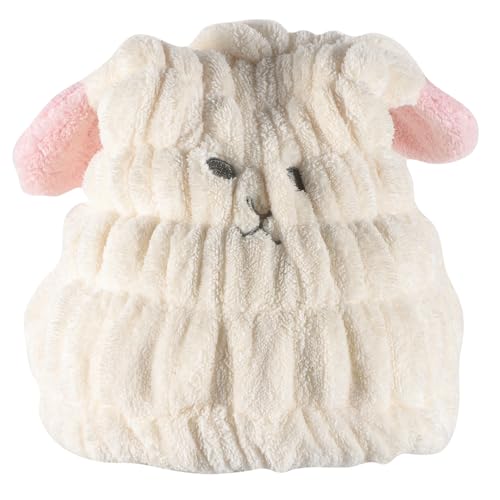 PLAFOPE Tiermotiv Haarturban Schnelltrocknendes Mikrofaser-handtuch Für Damen Mit Tierstickerei Saugfähige Haarhaube Für Einfaches Trocknen Nach Dem Bad von PLAFOPE