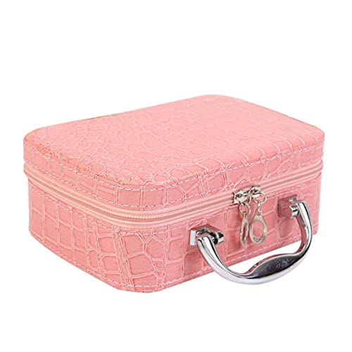PLAFOPE Tragbare Kosmetiktasche Damen PU Material Robust mit Spiegel Leicht und Kompakt für Reise und Alltag Makeup Organizer Handtasche in Elegantem von PLAFOPE