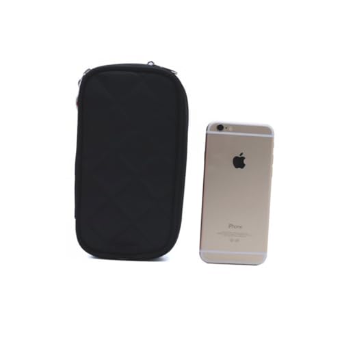 PLAFOPE Tragbare Kosmetiktasche mit Reißverschluss Doppellagige Geometrische Schminktasche für Damen Großer Stauraum Leichtes Strapazierfähiges Material Vielseitig für Reisen und Alltag von PLAFOPE