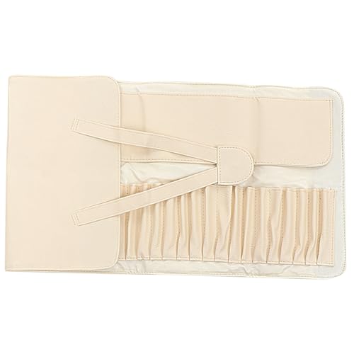 PLAFOPE Tragbare Make up Pinsel Aufbewahrungstasche Fächer PU Faltbar Kosmetik Pinsel Organizer Großes Fassungsvermögen für Reise und Zuhause von PLAFOPE
