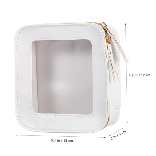 PLAFOPE Transparente Kosmetiktasche Klein Reise Make Up Tasche mit Reißverschluss Lippenstift Organizer PVC PU Leicht Tragbar für Damen Stilvoll und Praktisch von PLAFOPE