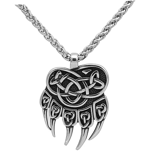PLAFOPE Viking Charm Halskette Herren Anhänger Bear Claw Nordic Stil Modisch Langlebig Schmuck von PLAFOPE