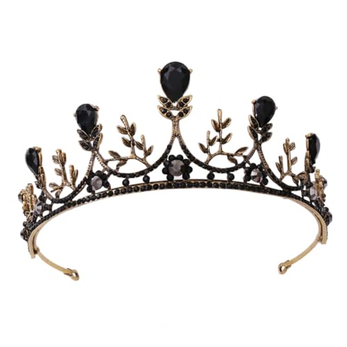PLAFOPE Vintage Brautkrone Barock Haarschmuck mit Funkelnden Strasssteinen Stilvolle Hochzeit Tiara für Braut und Festtage Luxuriöses Diadem für Mädchen und Besondere Anlässe von PLAFOPE