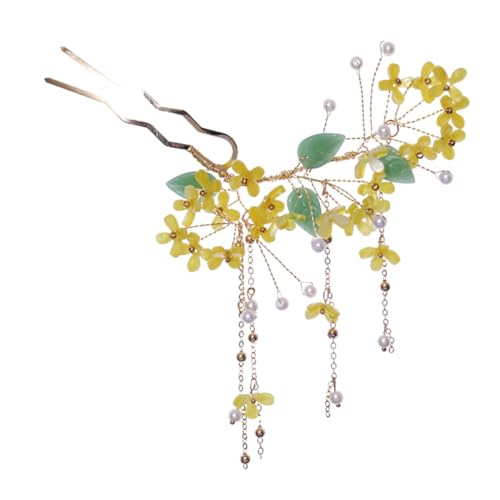 PLAFOPE Vintage Chinesische Haarstäbchen mit Quasten und Blumen Eleganter Haarschmuck für Frauen und Mädchen Stilvolle Haarnadeln für Hochzeiten Partys und Festliche Anlässe Klassisches von PLAFOPE