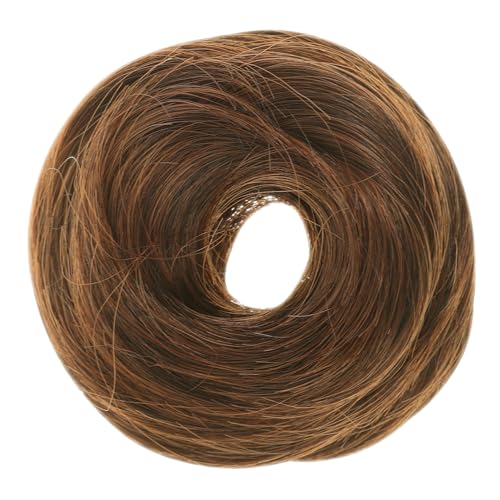 PLAFOPE Voluminöser Synthetischer Dutt Haarteil mit Elastischem Band Lockiger Haargummi für Natürliche Fluffige Hochsteckfrisuren Einfach zu Befestigen Vielseitig für Damen und Alltag von PLAFOPE