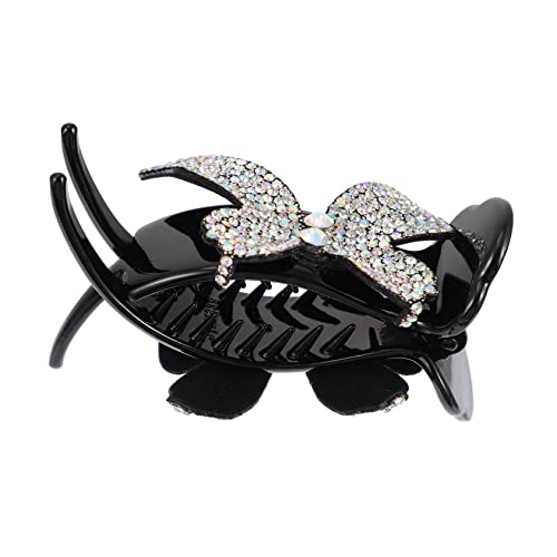 PLAFOPE Wasserstrahl Strass Haarklammer mit Starker Fixierung Rutschfeste Haarkralle für Frauen und Mädchen Großer Haarschmuck für Hochzeit Party und Alltag Geeignet für Mittleres zu von PLAFOPE