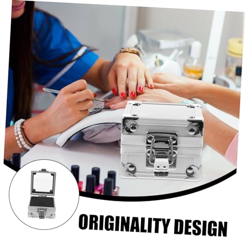 PLAFOPE Zinklegierung Nagelfräser Aufbewahrungsbox mit Lochhalterung für Nagelfräserbits Maniküre Organizer Praktische Nagelkunst Zubehörbox Geschenkidee für Nagelenthusiasten von PLAFOPE
