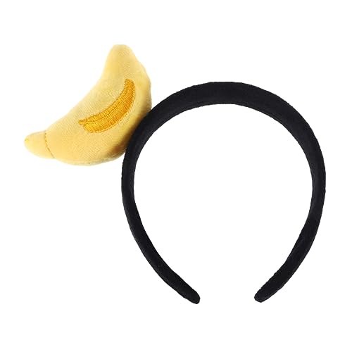 PLAFOPE Bananen-haarreif Aus Plüsch Obst-haarreif Für Party Cosplay-kopfschmuck Stirnband Mit Frucht-dekor Haar-accessoires Für Bühnenauftritte von PLAFOPE
