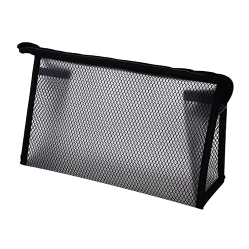 PLAFOPE wasserdichte Durchsichtige Mesh Kosmetiktasche mit Reißverschluss Kompakte Aufbewahrungstasche für Make Up und Toilettenartikel Handliche Kulturbeutel für Damen Reise und Alltag von PLAFOPE