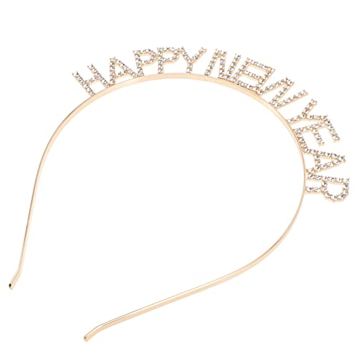 Silvester-party-haarband Requisiten Für Fotoautomaten Partyzubehör Für Das Neue Jahr Kopf Boppers Trendige Tiara Für Das Neue Jahr 2024 Neujahrshut Zinklegierung Golden PLAFOPE von PLAFOPE