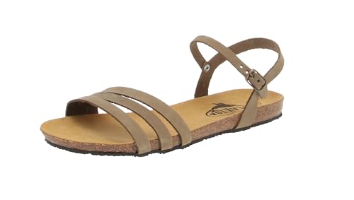 PLAKTON 575080 Mam Alou Nobuck - Damen Schuhe Sandaletten - Kaki, Größe:40 EU von PLAKTON