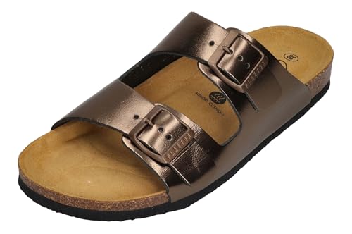 PLAKTON Damenschuhe Pantoletten - BETA 180010 - bronce, Größe:41 EU von PLAKTON