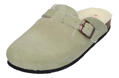 PLAKTON Damenschuhe Pantoletten BLOGG WOOL 181539 mint, Größe:40 EU von PLAKTON