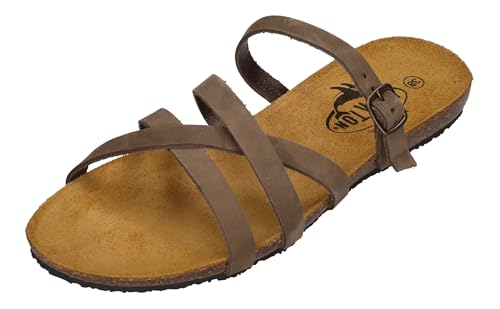 PLAKTON Damenschuhe-Pantoletten MAM AISHA 571025 - kaki, Größe:41 EU von PLAKTON
