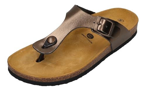 PLAKTON Damenschuhe Zehentrenner - BOLERO 181671 - bronce, Größe:40 EU von PLAKTON