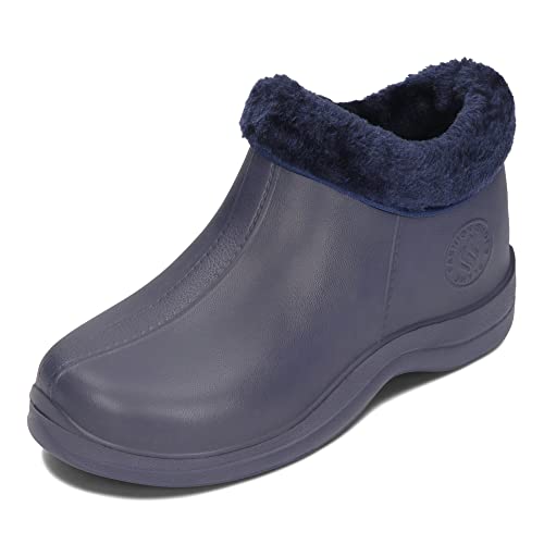 PLAME Gefütterte Gummistiefel für Herren und Damen - EVA Stiefel, Warme Regenstiefel, 36-46 EU (Blau, 37) von PLAME